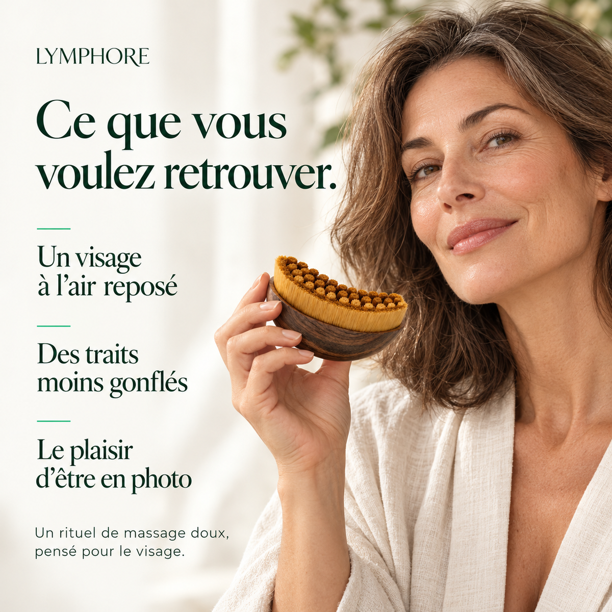 Brosse lymphatique visage