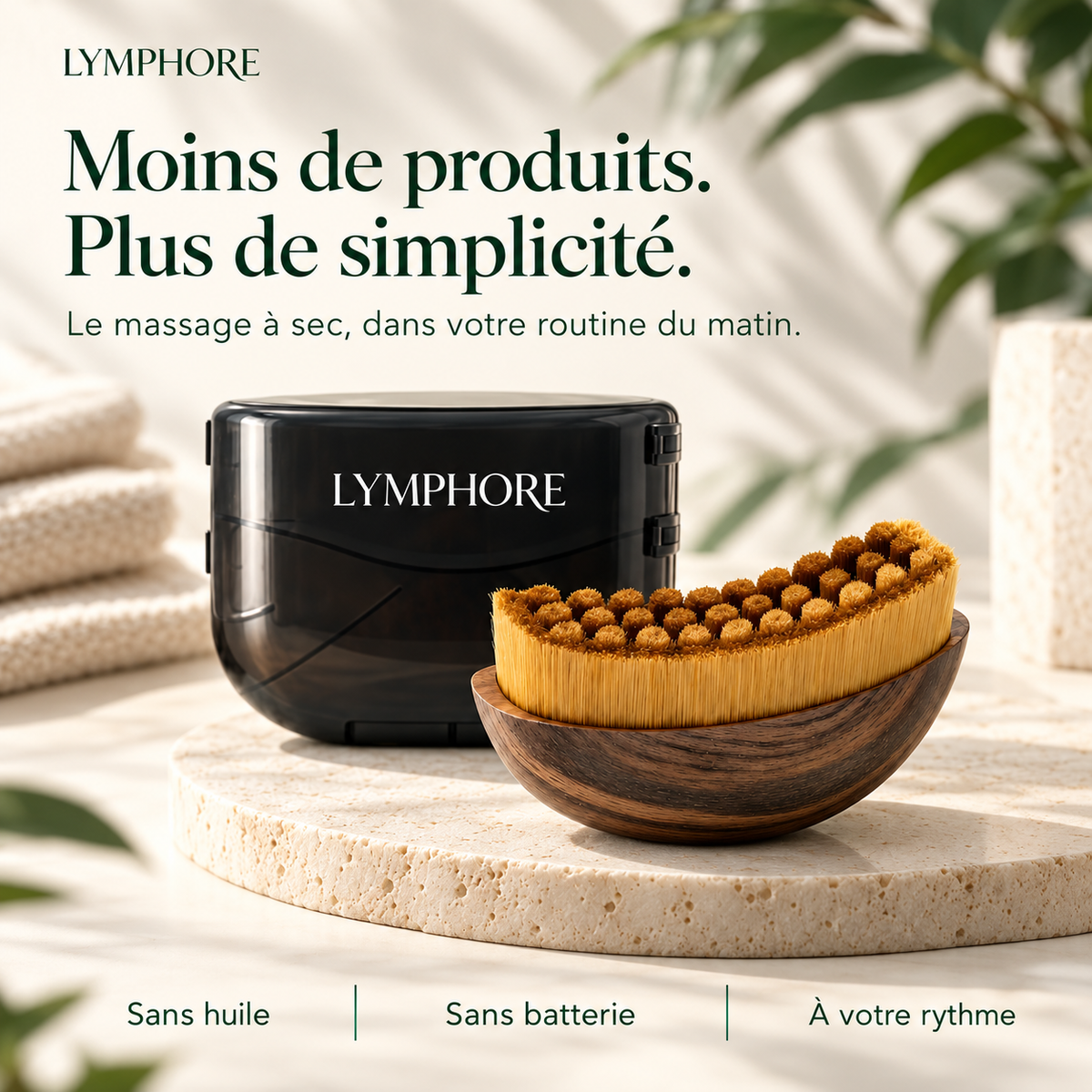 Brosse lymphatique visage
